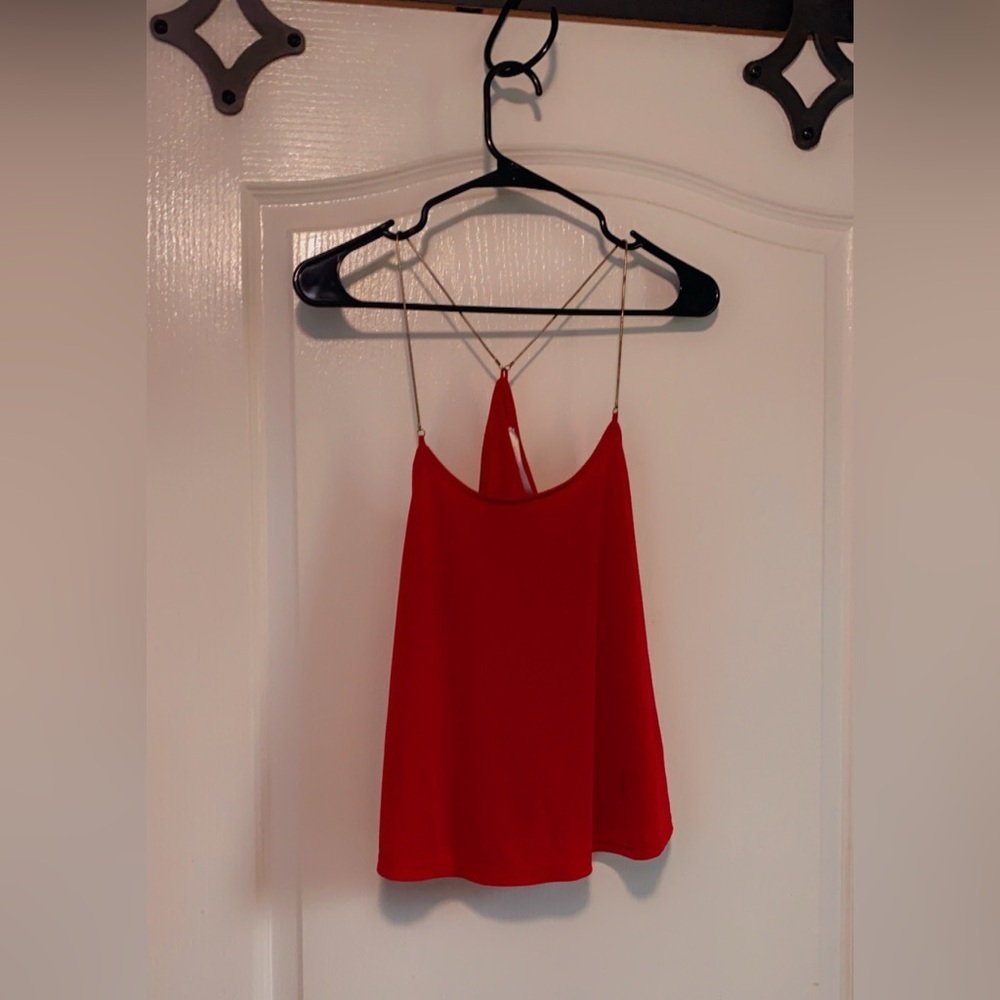 Chic Red Camisole Top
